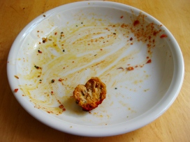 Image result for empty plate with crumbs